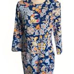 J. McLaughlin  Catalina Cloth Catalyst Floral Midi Dress Navy Multi Size XS Photo 3