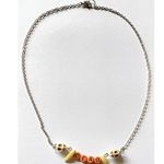 Handmade skull & quality Czech glass fangs “DEAD” spooky Halloween horror goth necklace🖤💀🎃 Photo 3