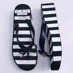 Kate Spade Chunky Wedge Striped Thong Sandals Photo 0