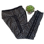 All Fenix Cheetah Print Athletic Womens Leggings Size Small Stripes Olive Gray Photo 1