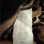 Bebe bebé Silk Embellished Neckline Blouse Size Small NWT Animal Print Leopard Photo 5