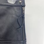 Newport News Vintage  leather min skirt flare black avant-garde grunge chic biker Photo 2