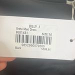 NWT Billy J Greta Maxi Dress Black Satin Size 10 Photo 5