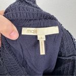 Maje  Navy Tiered Black Lace Trim Skirt Size 1/Small Photo 3