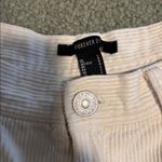 Forever 21 Hi Waist Wide Leg Cream Corduroy Utility Pants Photo 8