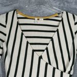 Anthropologie Moth Sweater Womens XS Cream Black Glyn Wrap Reversible Casual Photo 3