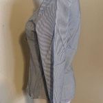 LISSEO Long Sleeve Button Down Shirt Black White Striped Made in Japan Women's S Multi Photo 2