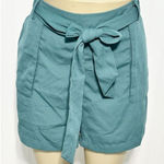 A New Day  Women's High-Rise Tie Waist Paperbag Shorts Pockets Green‎ XL Photo 0