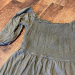 SO Olive Green Smocked Romper / Medium Photo 1
