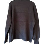 Tahari Classic Black Mock Turtleneck Sweater Long Sleeve Ribbed Cuffs Cozy Knit Top A8 Photo 0