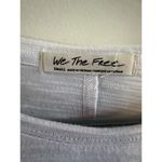We The Free  Women Small‎ T-Shirt White Ruffled Long Sleeve Knit Crew Neck Cotton Photo 3