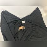 Almost Famous  Black Halter Tank Top With Stitched Chest Area Tunic Medium‎ NWT Photo 3