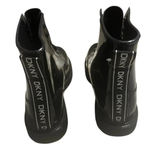 DKNY  Tibby Combat Boot Women's SZ 9 Black Patent Leather Rubber Waterproof Rain Photo 1