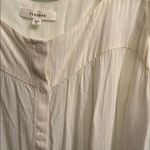 Pleione  White Ruffled Cap Sleeve Blouse Photo 4