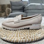 Franco Sarto  Women’s Leather Cedra Slip-On Shoes Loafers Chunky in Cream 10 Photo 4