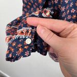 Trovata Bird Of Paradis Blue & Pink Floral Print Long Sleeve Silk Blouse Size M Size M Photo 5