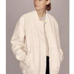 Anthropologie Maeve Oversized Faux Leather Bomber Jacket Size S Photo 0