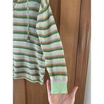 Zaket & Plover Loose Knit Long Sleeve Pullover Multicolor Striped Women’s Small Green Photo 2
