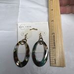 Established 1946‎ Tortoise Shell Plastic Oval Dangle Earrings Blue Photo 7