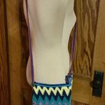 Vtg 90s Handmade Woven Purse Photo 5