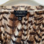 Talbots 100% Merino Wool Button Front Animal Print Cardigan Photo 5