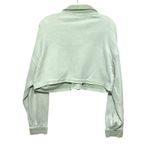 PacSun Green Cropped Jacket Shacket Womens M Button Front Comfort Cozy Layers Photo 2