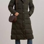 Ralph Lauren Lauren  Women's Maxi Faux-Fur-Trimmed Hooded Puffer Coat Size Medium Photo 0