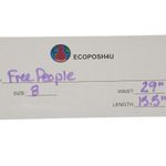 Free People  Women's Floral Print Light Wash Blue Denim Skirt 8 Photo 3