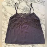All in Favor NWOT  Lace Trim Cami Tank Top Grey Small double lined front Photo 2