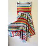 Lily Bleu Sz L Beach High Rise Dress Skirt Stretch Striped High Low Hem Flowy Yellow Size L Photo 2