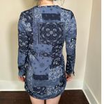 Abercrombie & Fitch Blue Bandana Print Shirt Dress Size XS Photo 2