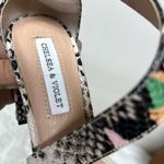 Chelsea and Violet  Leather Snake Print Block Heels Photo 3