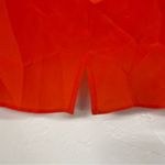 Myne  Ashley Ann Orange Red Silk Cap Sleeve Draped Back Blouse Womens L Shirt Photo 6