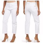 Hudson Jeans HUDSON Noa Mid Rise Straight Crop White Denim Jeans Size 24 Photo 1