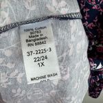 Woman Within Floral Tunic Top Size 22/24 Stretch Comfort Modest Feminine Cotton Photo 4