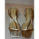 Schutz  Heloise Metallic Leather Slingback Sandals - Size 9 Photo 5