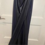 Chiara Boni ✨SALE La Petite Robe Black Marghetta Ruched Maxi Dress Gown Sz 2 Photo 4