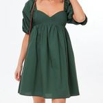 Tuckernuck Hyacinth House Emerald Green Puff Sleeve Sasha Mini Dress Small Photo 0