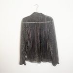 Johnny Was Jade Forever Young Gold Black Striped Silk Long Sleeve Blouse XL Photo 3