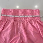 Zenana Outfitters Windbreaker Smocked Waistband Running Shorts Pink Size L Photo 2