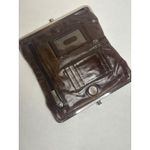 Hobo The Original Lauren Brown Leather Clutch Wallet Kisslock Zip Around Photo 1