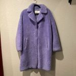 Stand Studio Purple Camille Fuzzy Cocoon Sherpa Faux Fur wool blend Coat 6 / 38 Photo 1