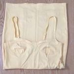 Forever 21 Womens  pale yellow mini dress Very Stretchy Soft Size Small Photo 3