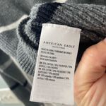 American Eagle  Grey‎ striped v-neck sweater women’s size small Photo 4