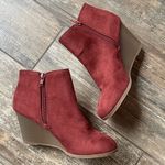 Soda  Mid Ankle Stacked Wedge Heel Zipper Bootie size 7.5 Photo 7