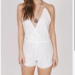 Raga  LA First Crush White Lace Romper Photo 1