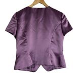 Donna Ricco Purple Satin Skirt Jacket Set Set Size 10 Photo 5