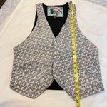 Vintage Pier Connection Cotton Vest Women’s Sz Medium 4 Button Front Black White Photo 8