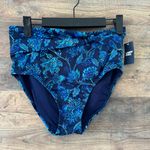 Lands' End NWT UPF 50 High Waisted Twist Side Swimwear Bottoms Photo 1