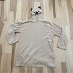 Fuzzy cozy bear hoodie beige Sz XL unisex top Photo 0